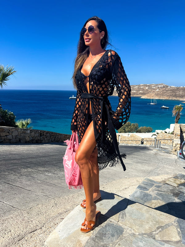 Bata Kimono Caraíva Preto