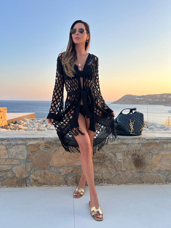 Bata Kimono Caraíva Preto