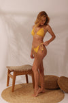 Biquíni Chicote Amarelo com Nude