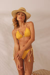 Biquíni Chicote Amarelo com Nude