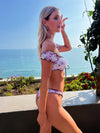 Biquini Ciganinha Flores com Roxo