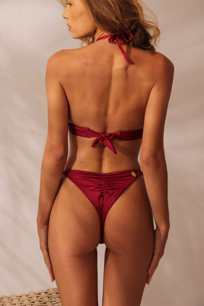 Biquíni Trançado Vinho